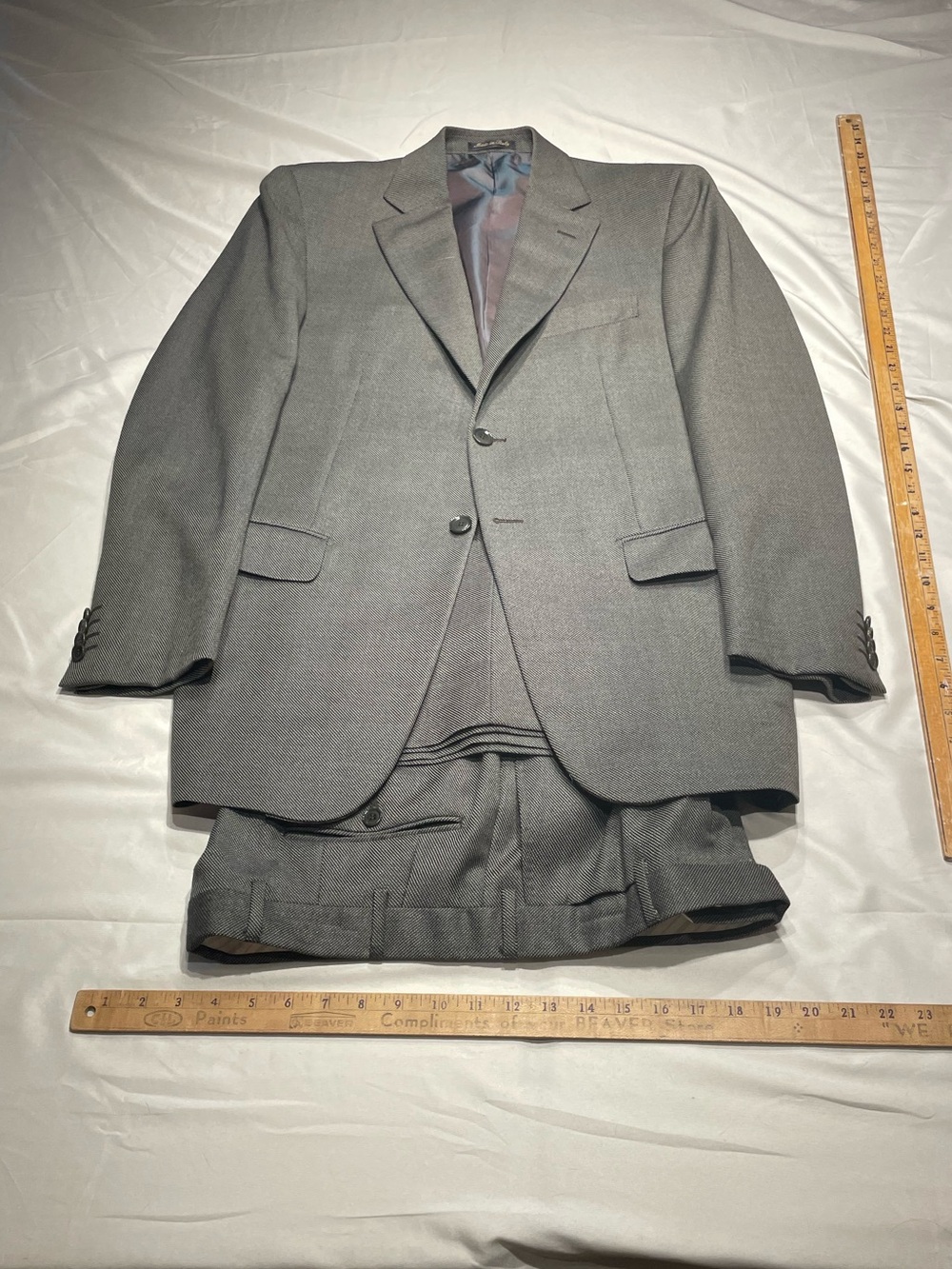 Pal Zileri Light Gray Two-Piece Wool Blend Suit